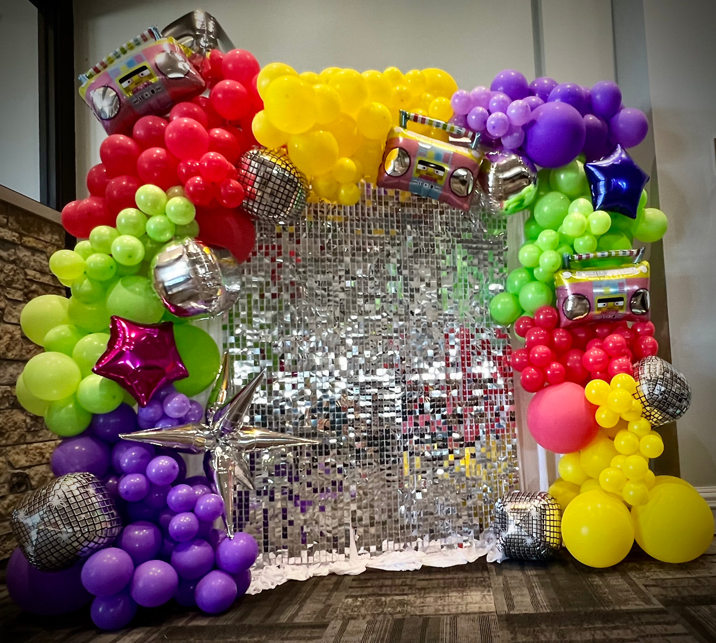 Silver Disco Backdrop